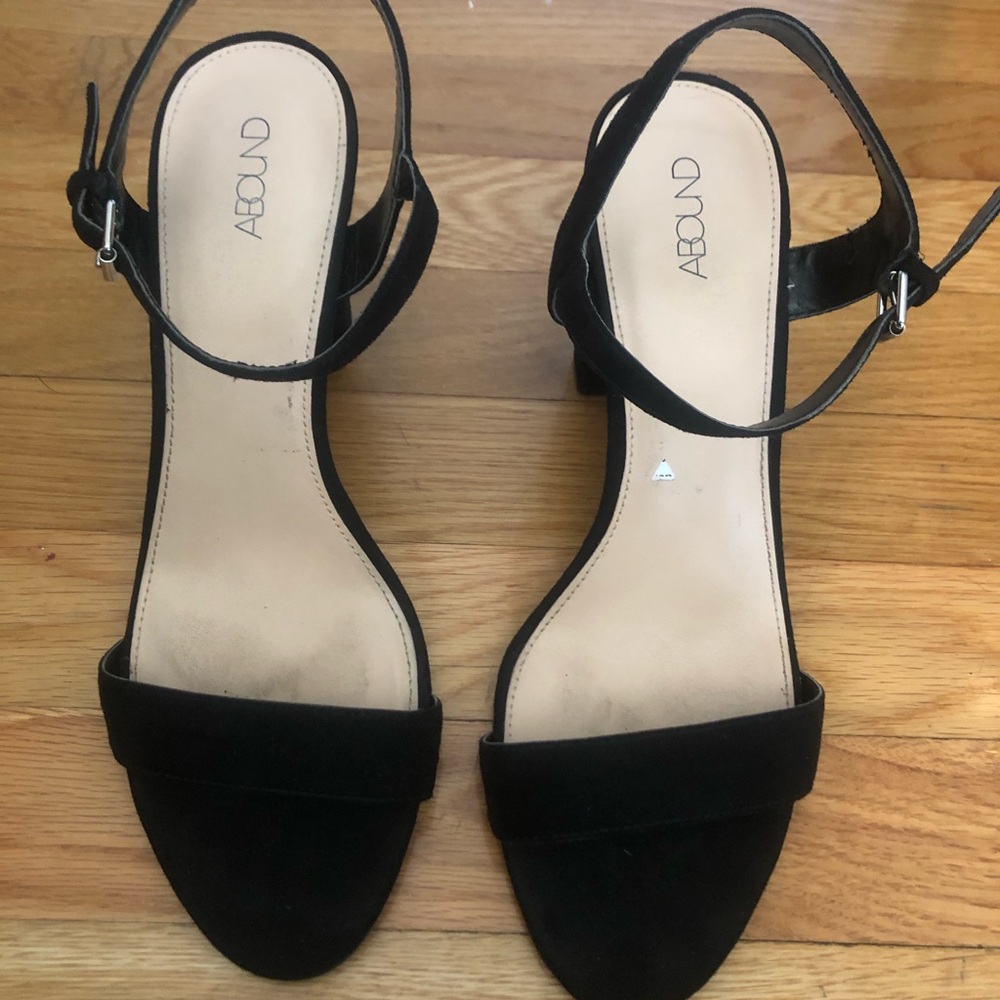 Black Suede Strappy high heel Sandals